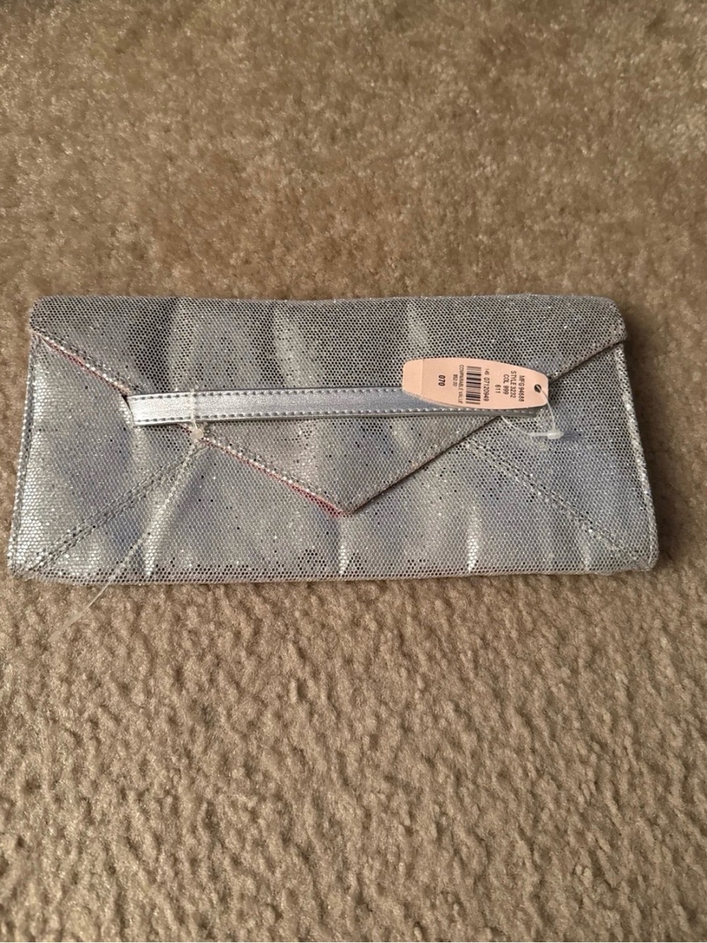 Victoria's Secret Metallic Silver Envelope Clutch